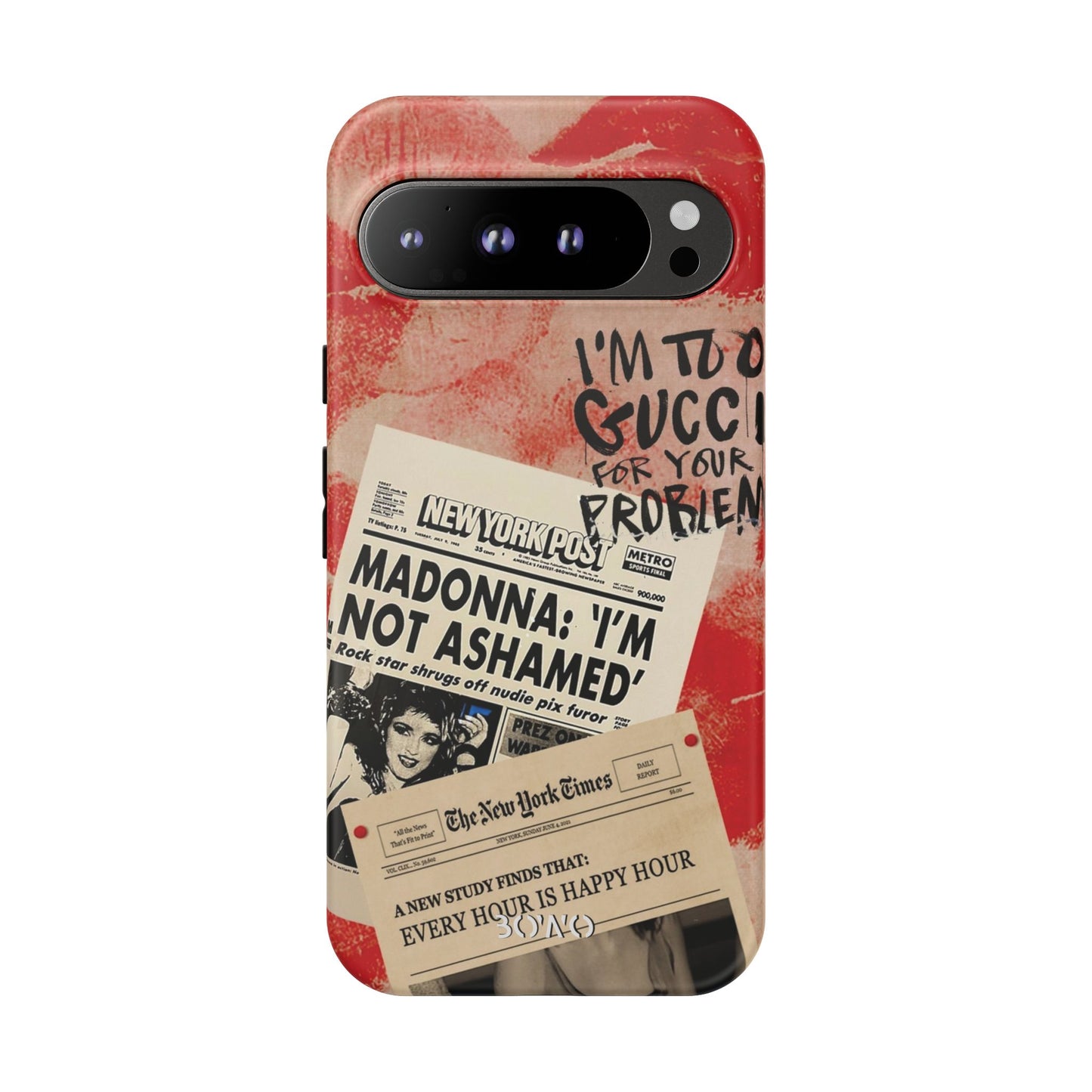 Retro Phone Case - 'I'm Too Gucci for Your Problems' Design