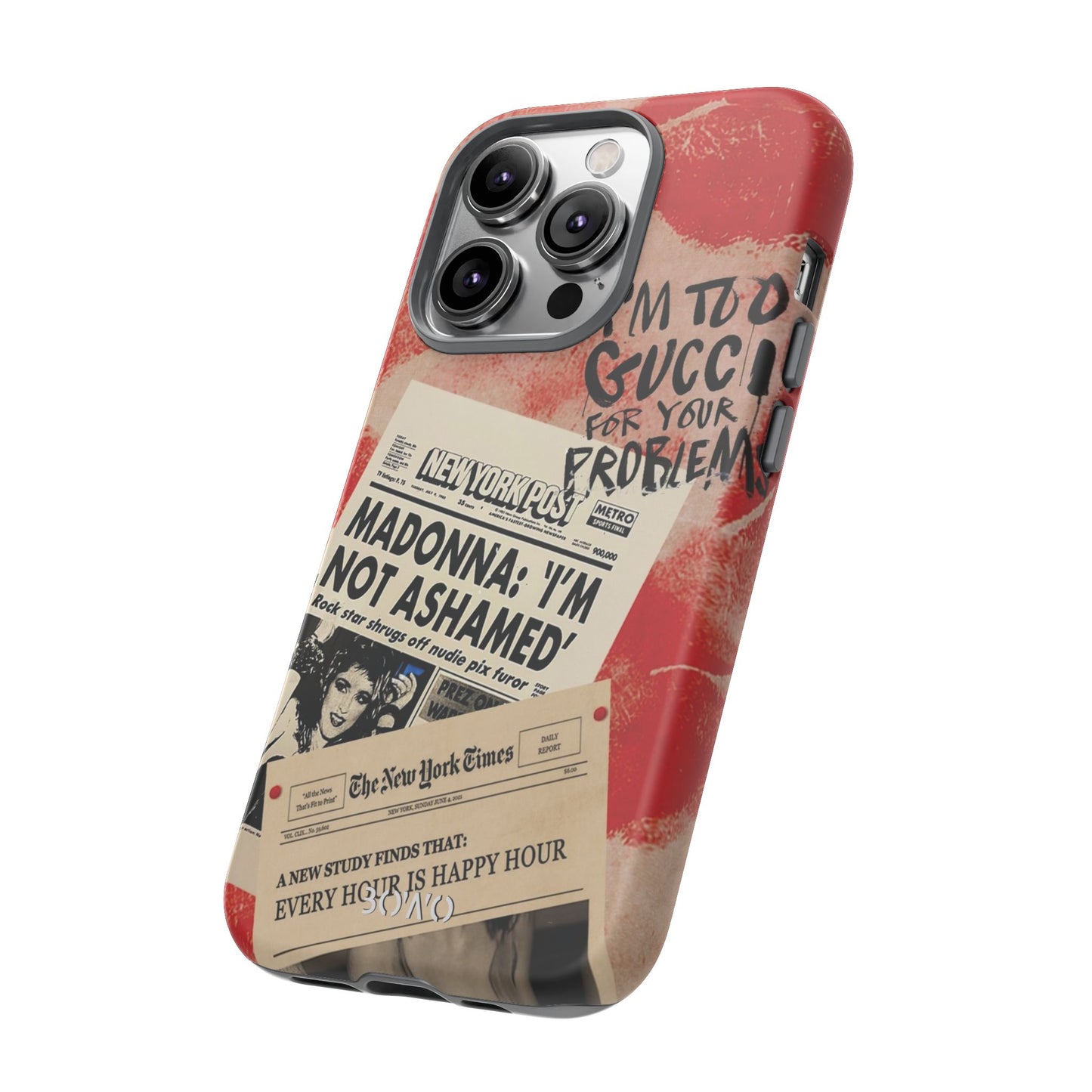 Retro Phone Case - 'I'm Too Gucci for Your Problems' Design