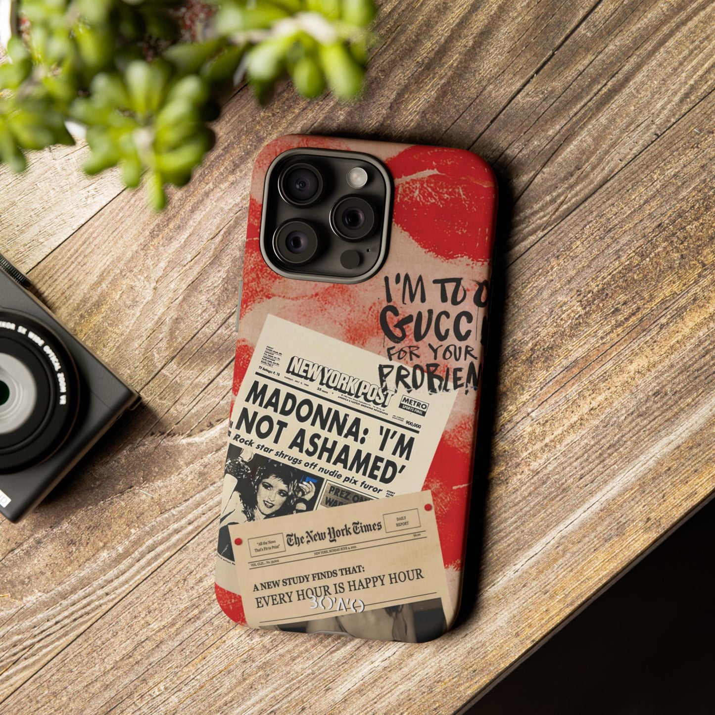 Retro Phone Case - 'I'm Too Gucci for Your Problems' Design