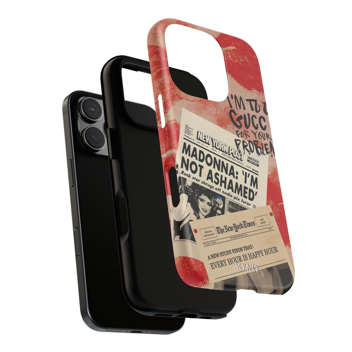 Retro Phone Case - 'I'm Too Gucci for Your Problems' Design