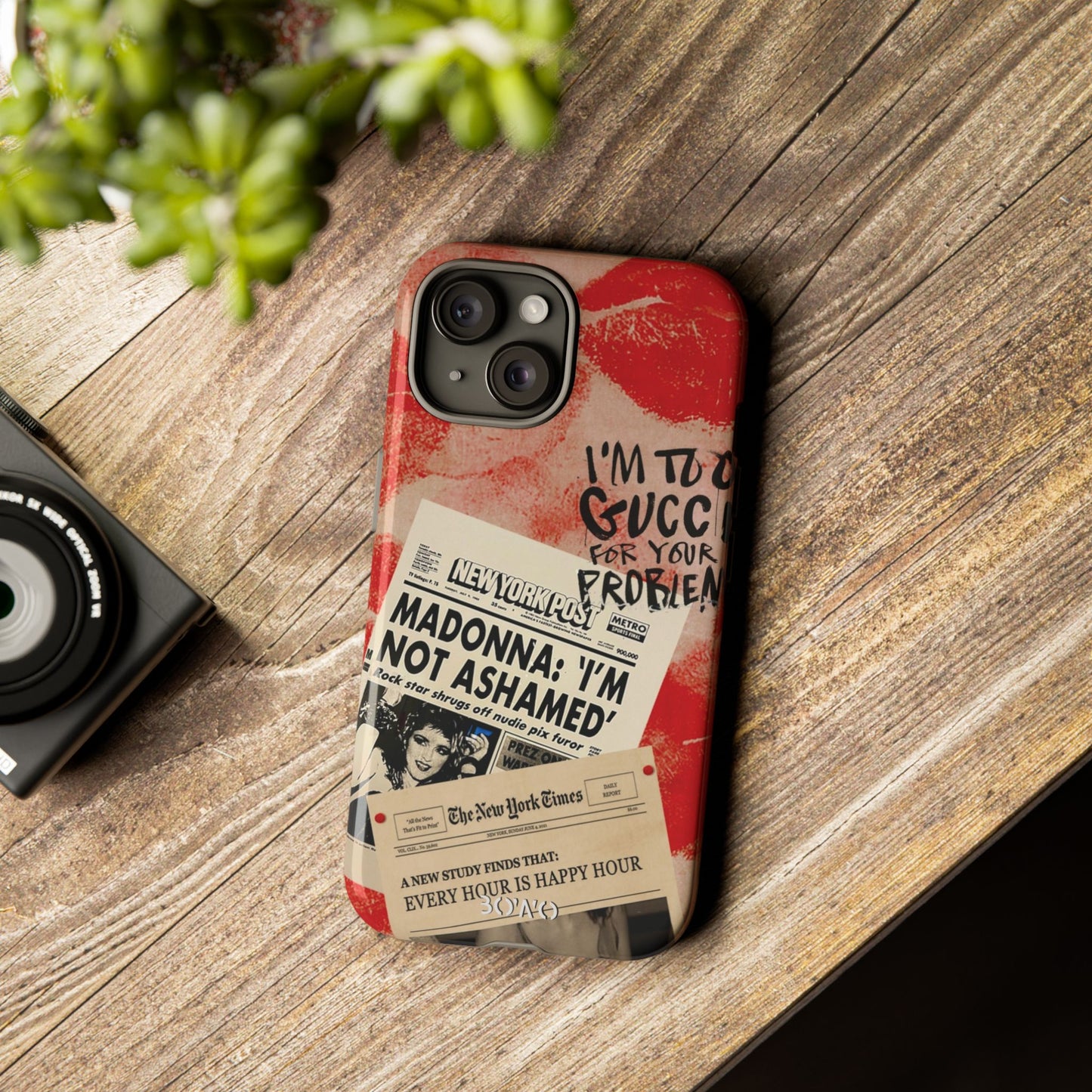 Retro Phone Case - 'I'm Too Gucci for Your Problems' Design