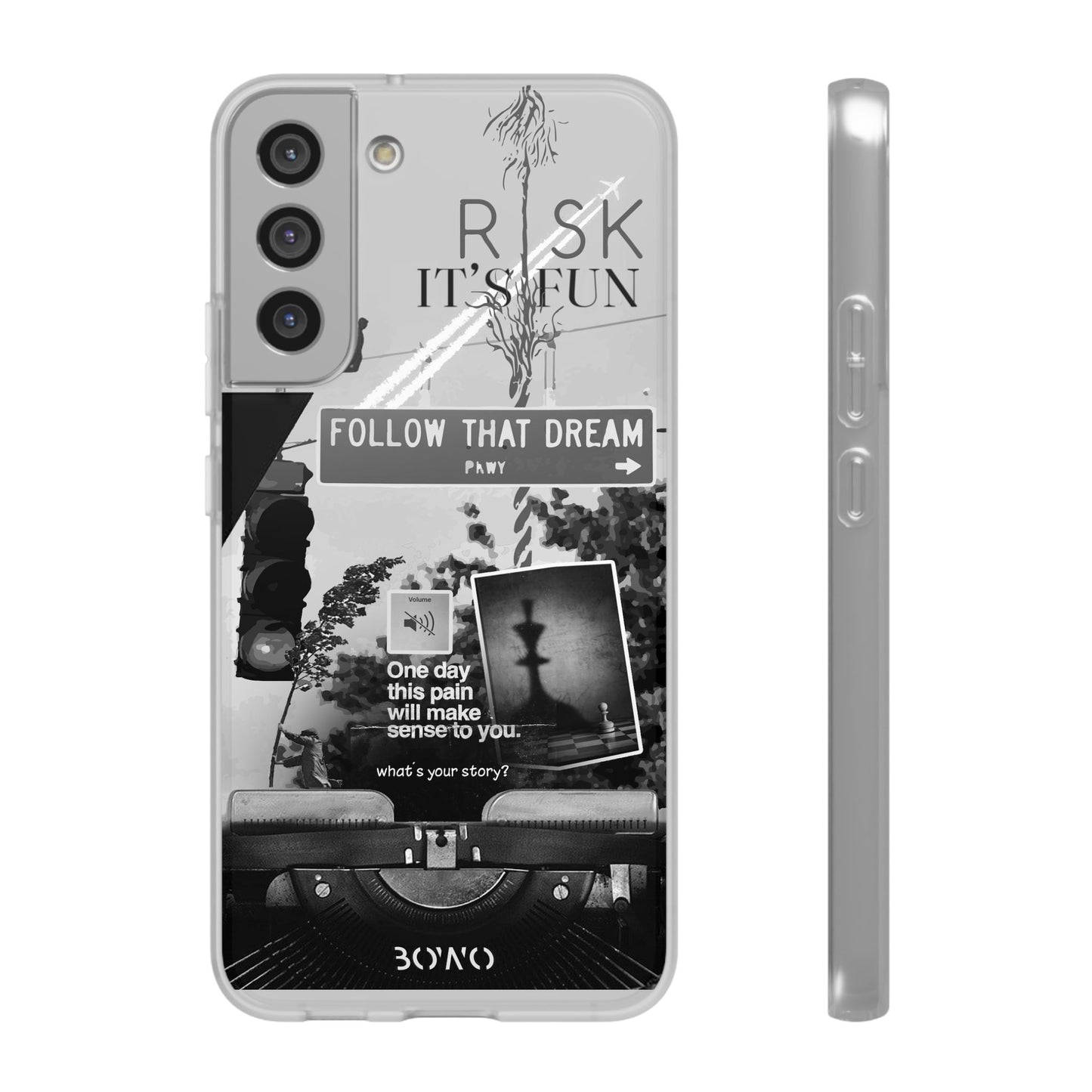 Inspiring Flexi Cases - "Follow That Dream" Design - Stylish Protection for Your Phone