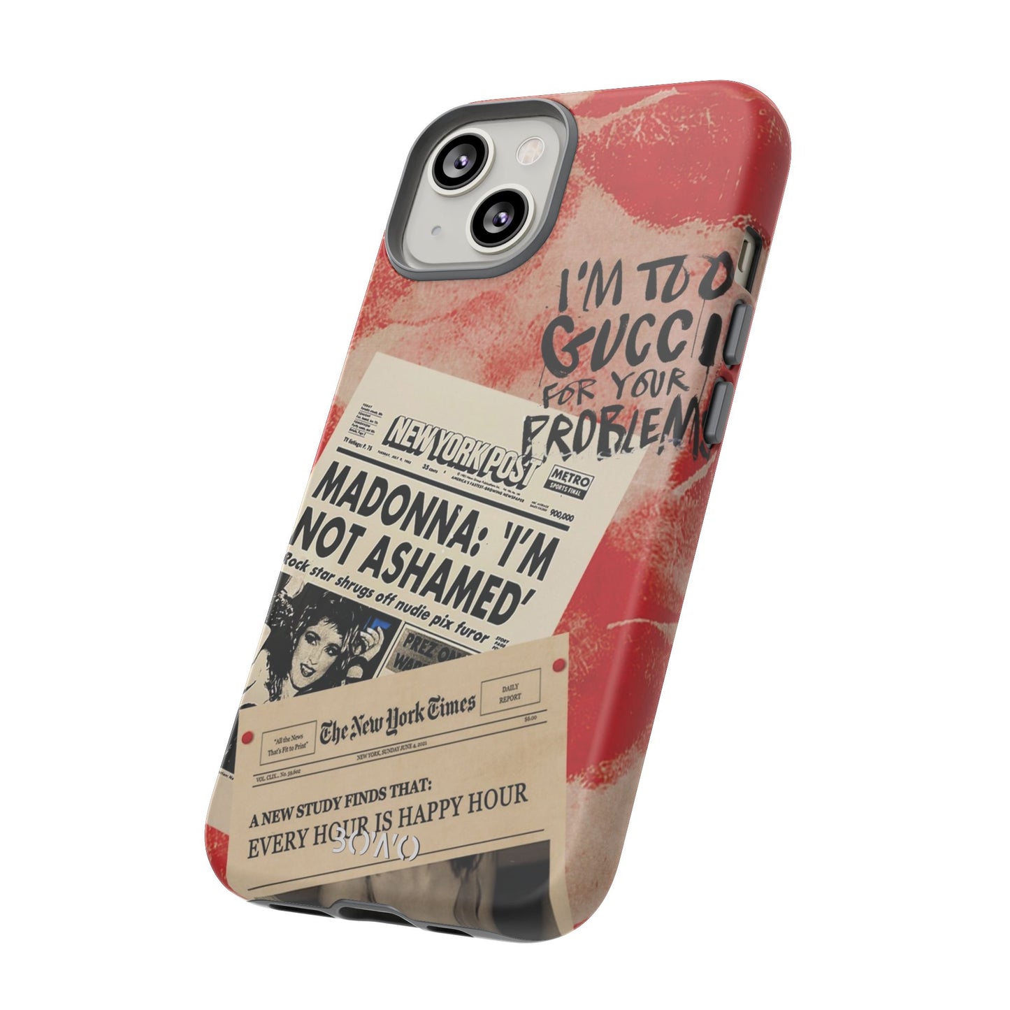 Retro Phone Case - 'I'm Too Gucci for Your Problems' Design