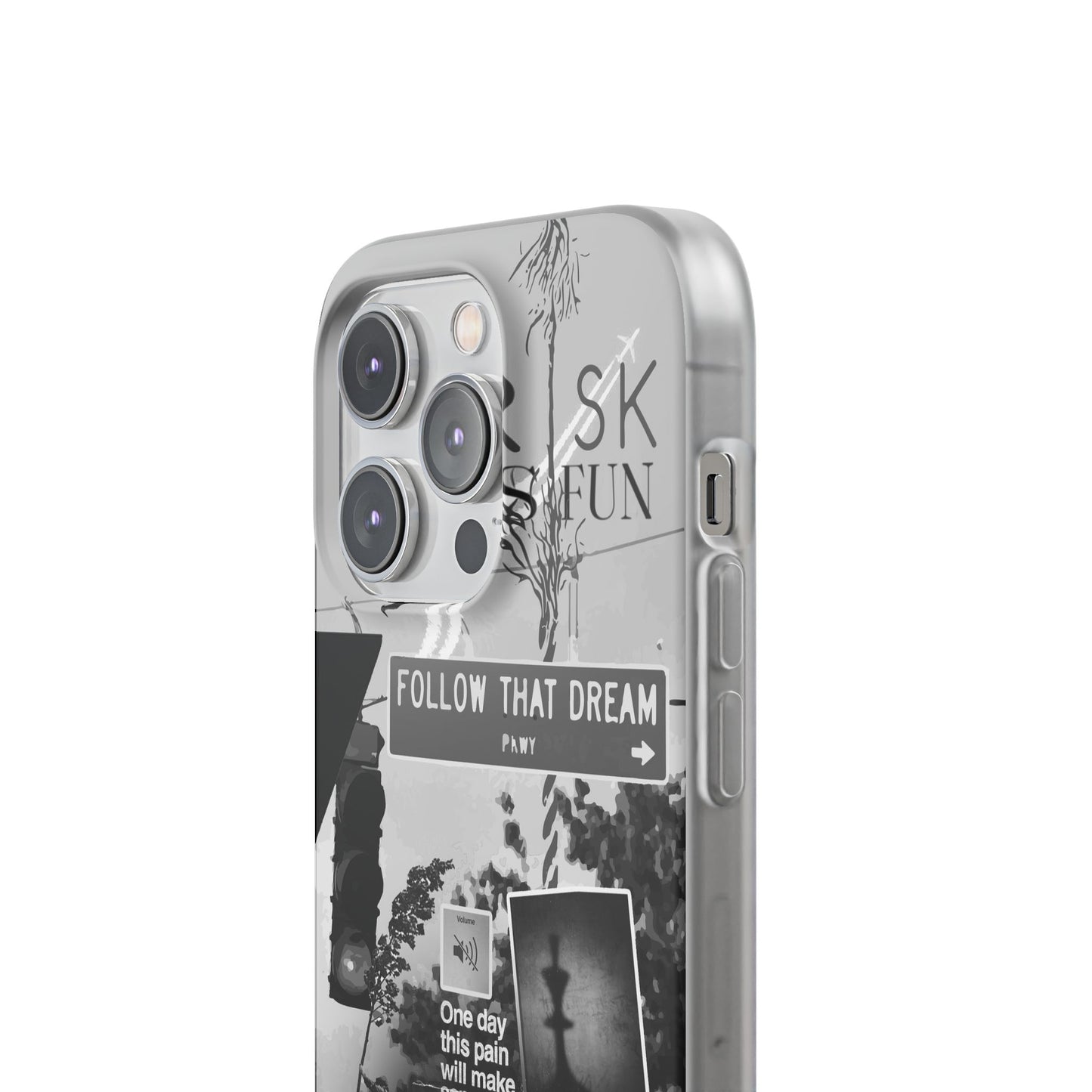 Inspiring Flexi Cases - "Follow That Dream" Design - Stylish Protection for Your Phone