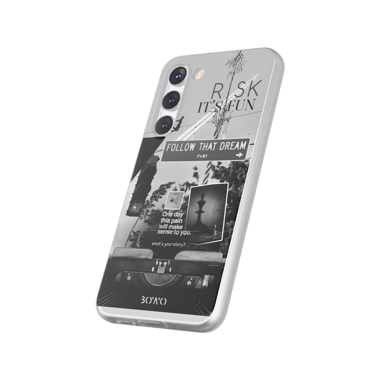 Inspiring Flexi Cases - "Follow That Dream" Design - Stylish Protection for Your Phone