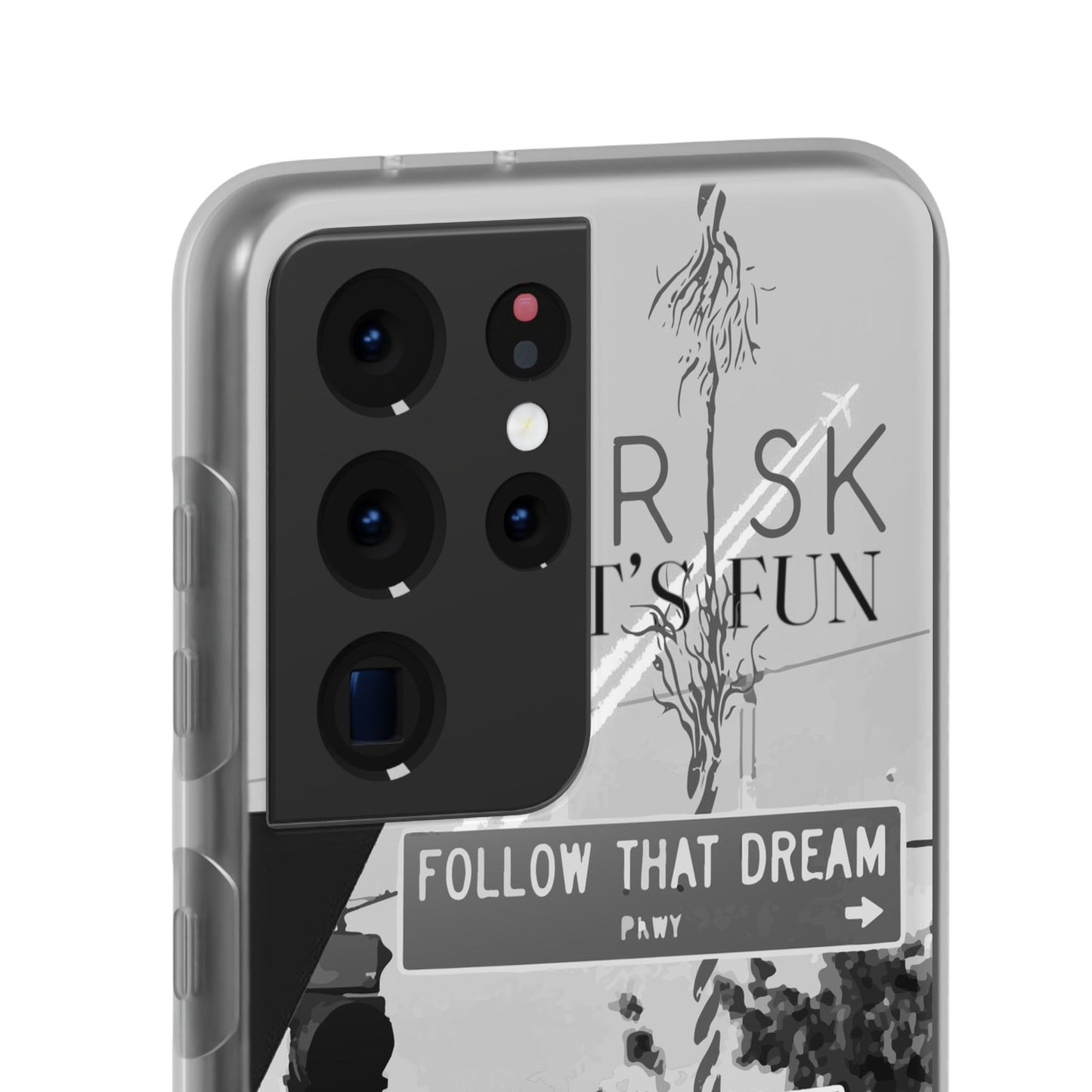 Inspiring Flexi Cases - "Follow That Dream" Design - Stylish Protection for Your Phone