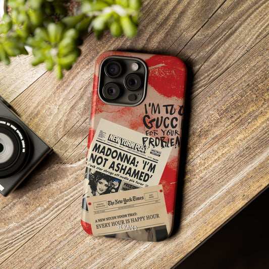 Retro Phone Case - 'I'm Too Gucci for Your Problems' Design