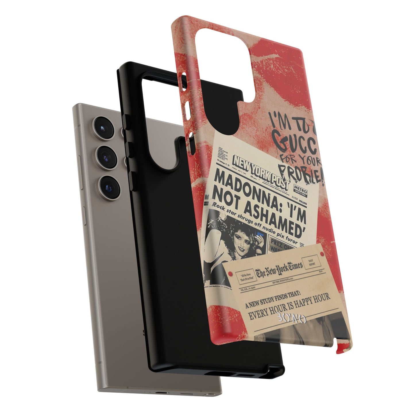 Retro Phone Case - 'I'm Too Gucci for Your Problems' Design