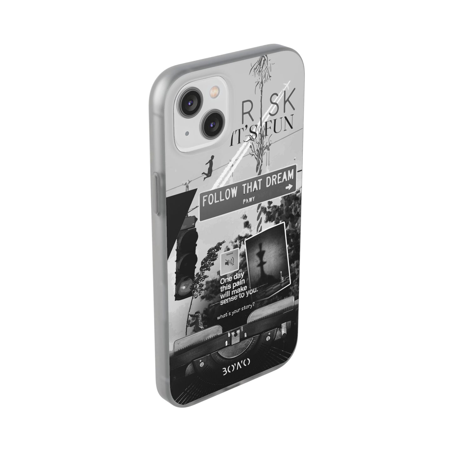 Inspiring Flexi Cases - "Follow That Dream" Design - Stylish Protection for Your Phone