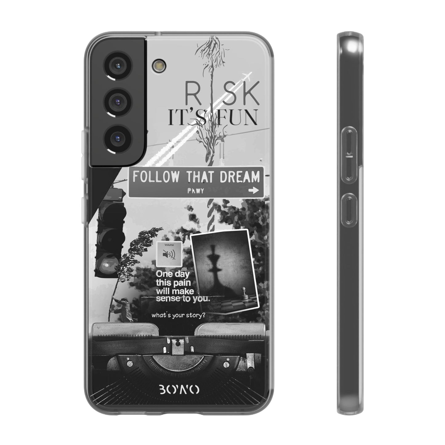 Inspiring Flexi Cases - "Follow That Dream" Design - Stylish Protection for Your Phone