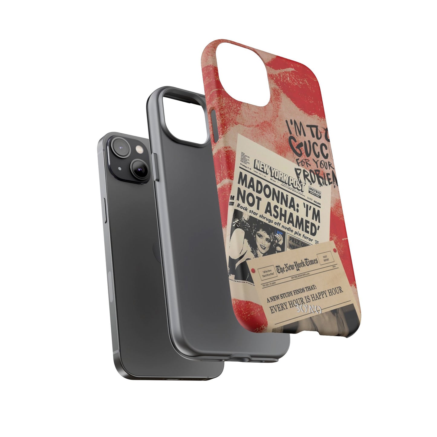 Retro Phone Case - 'I'm Too Gucci for Your Problems' Design