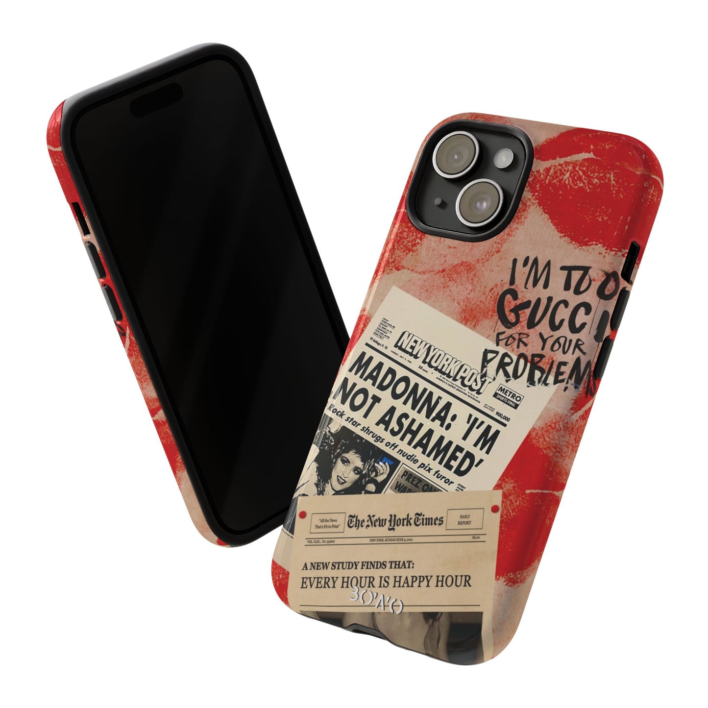 Retro Phone Case - 'I'm Too Gucci for Your Problems' Design