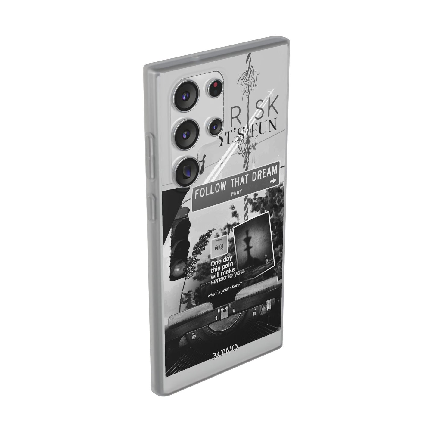 Inspiring Flexi Cases - "Follow That Dream" Design - Stylish Protection for Your Phone