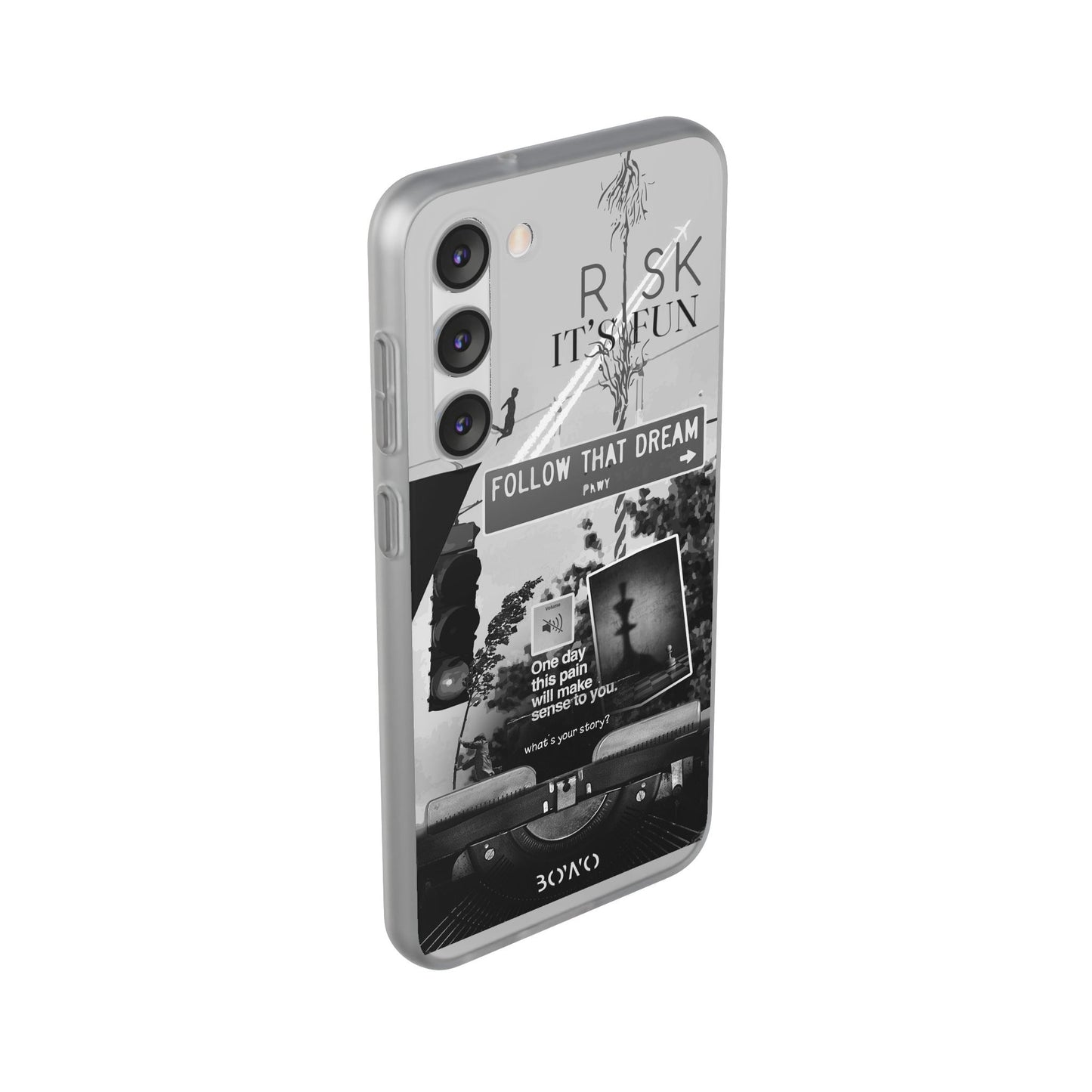 Inspiring Flexi Cases - "Follow That Dream" Design - Stylish Protection for Your Phone