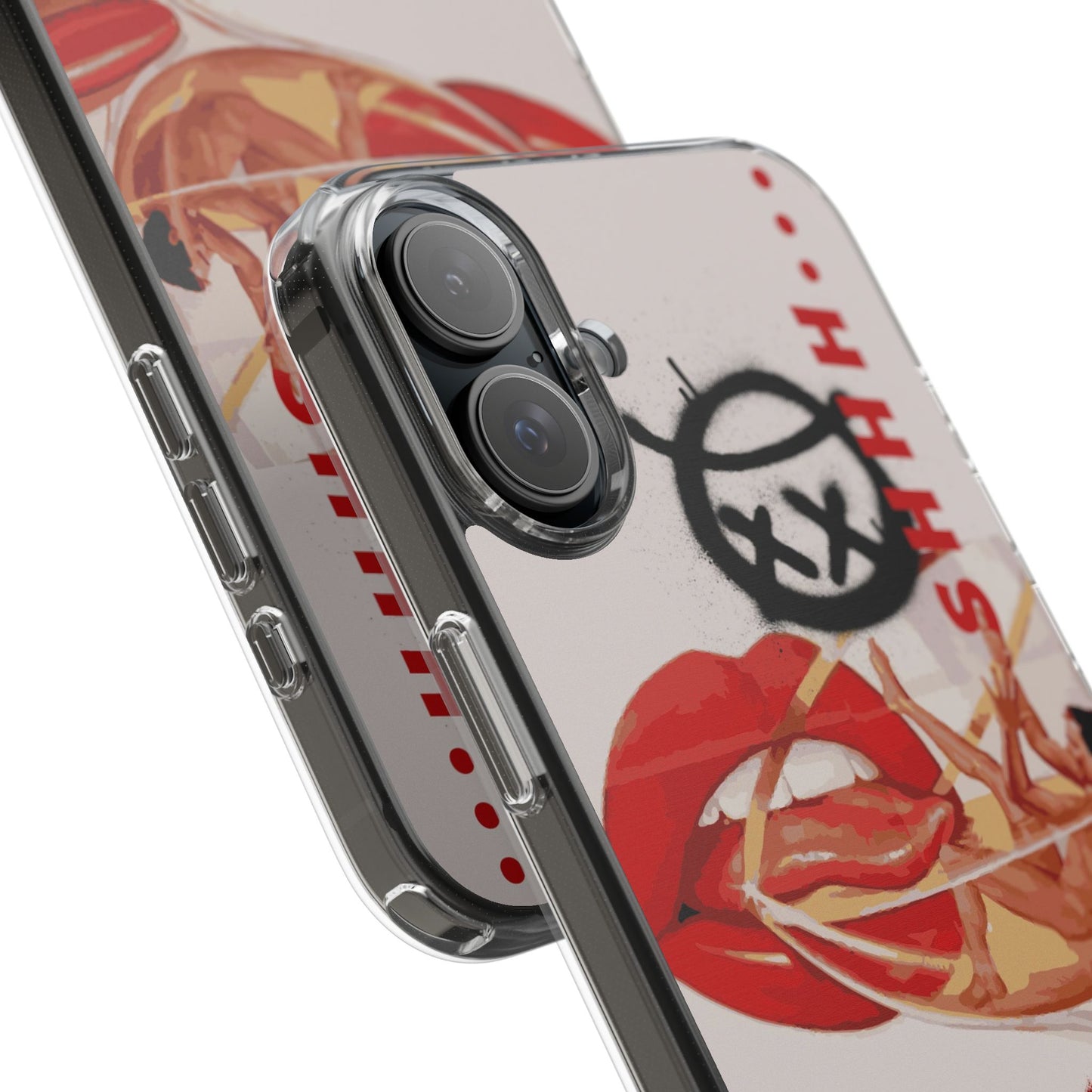 Trendy Clear Phone Case – 'TOXIC' Design for Stylish Protection