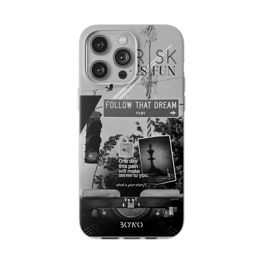 Inspiring Flexi Cases - "Follow That Dream" Design - Stylish Protection for Your Phone