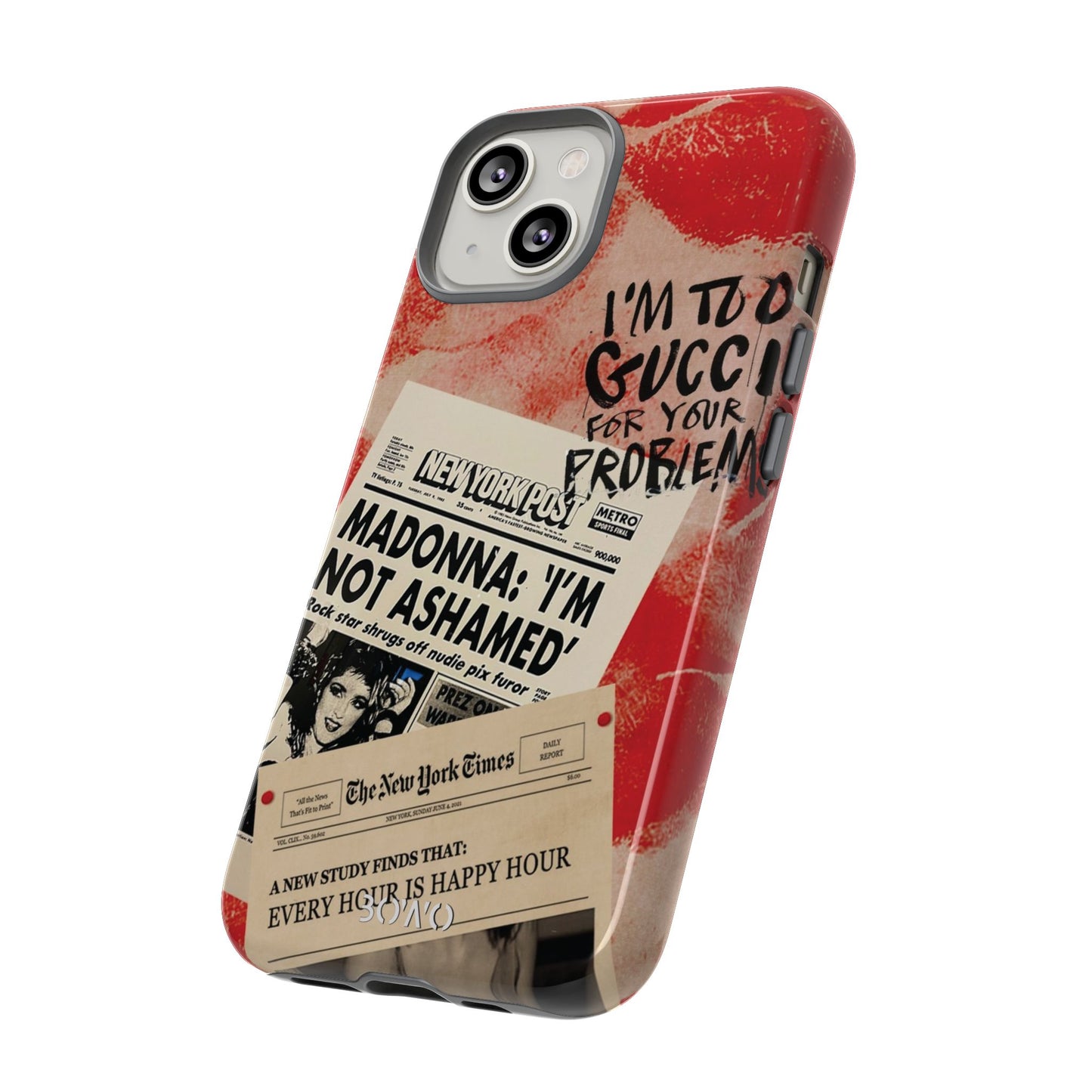 Retro Phone Case - 'I'm Too Gucci for Your Problems' Design