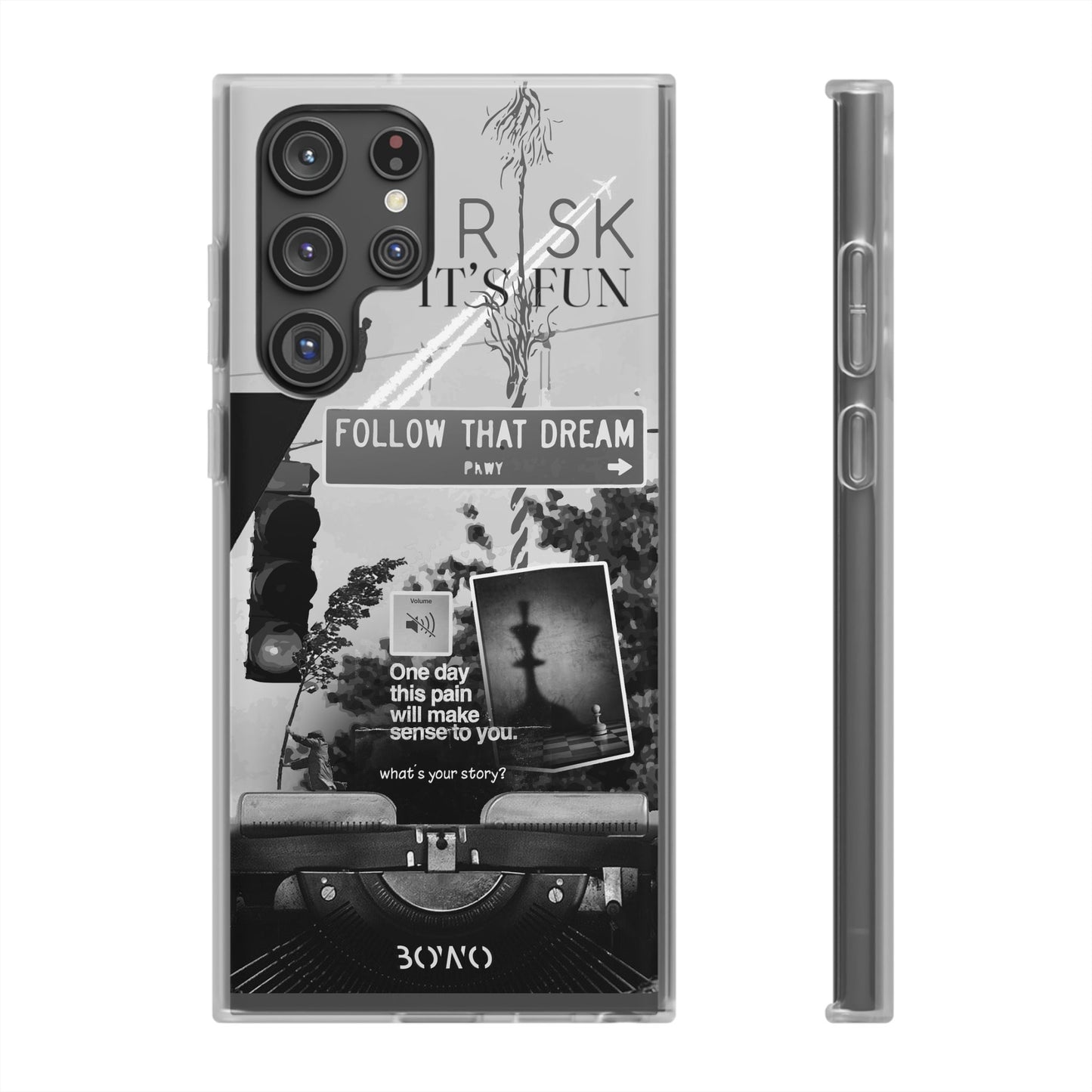 Inspiring Flexi Cases - "Follow That Dream" Design - Stylish Protection for Your Phone