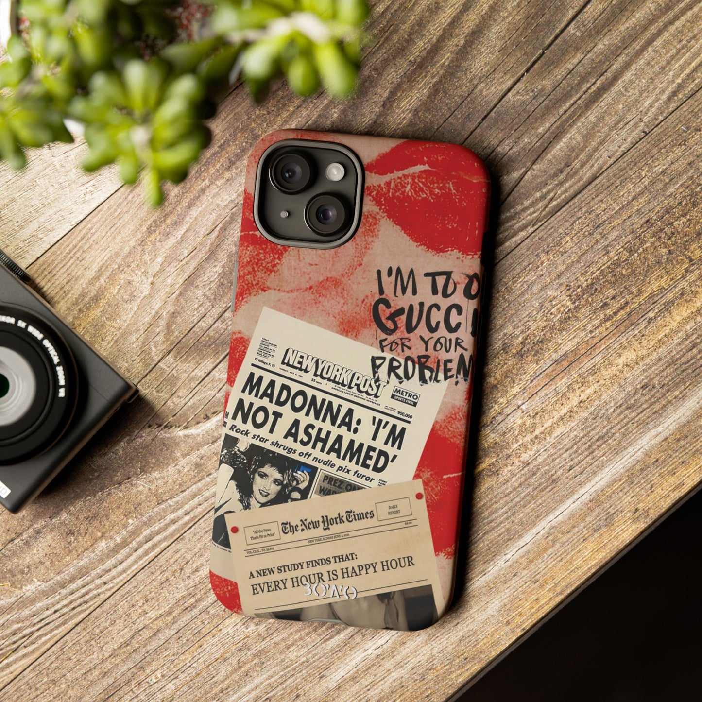 Retro Phone Case - 'I'm Too Gucci for Your Problems' Design