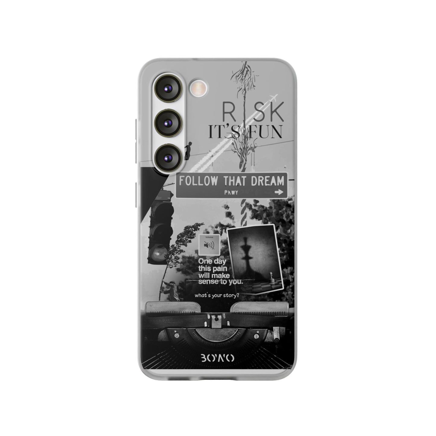 Inspiring Flexi Cases - "Follow That Dream" Design - Stylish Protection for Your Phone