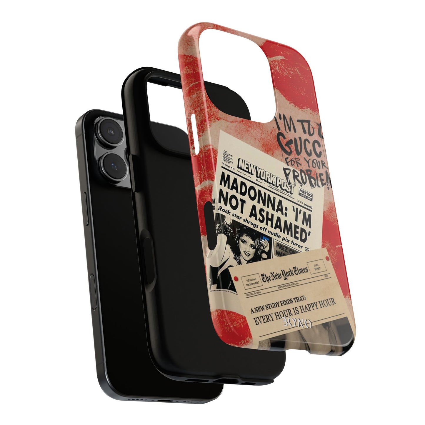 Retro Phone Case - 'I'm Too Gucci for Your Problems' Design