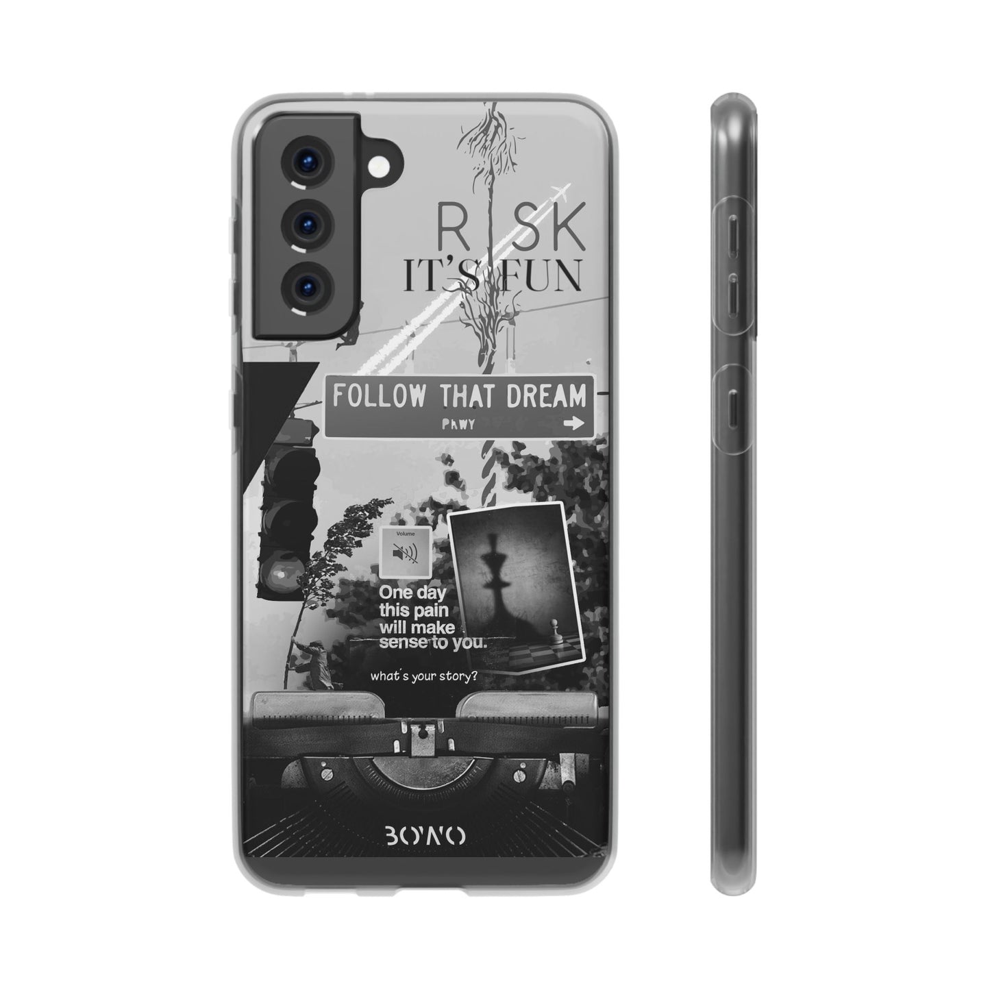 Inspiring Flexi Cases - "Follow That Dream" Design - Stylish Protection for Your Phone