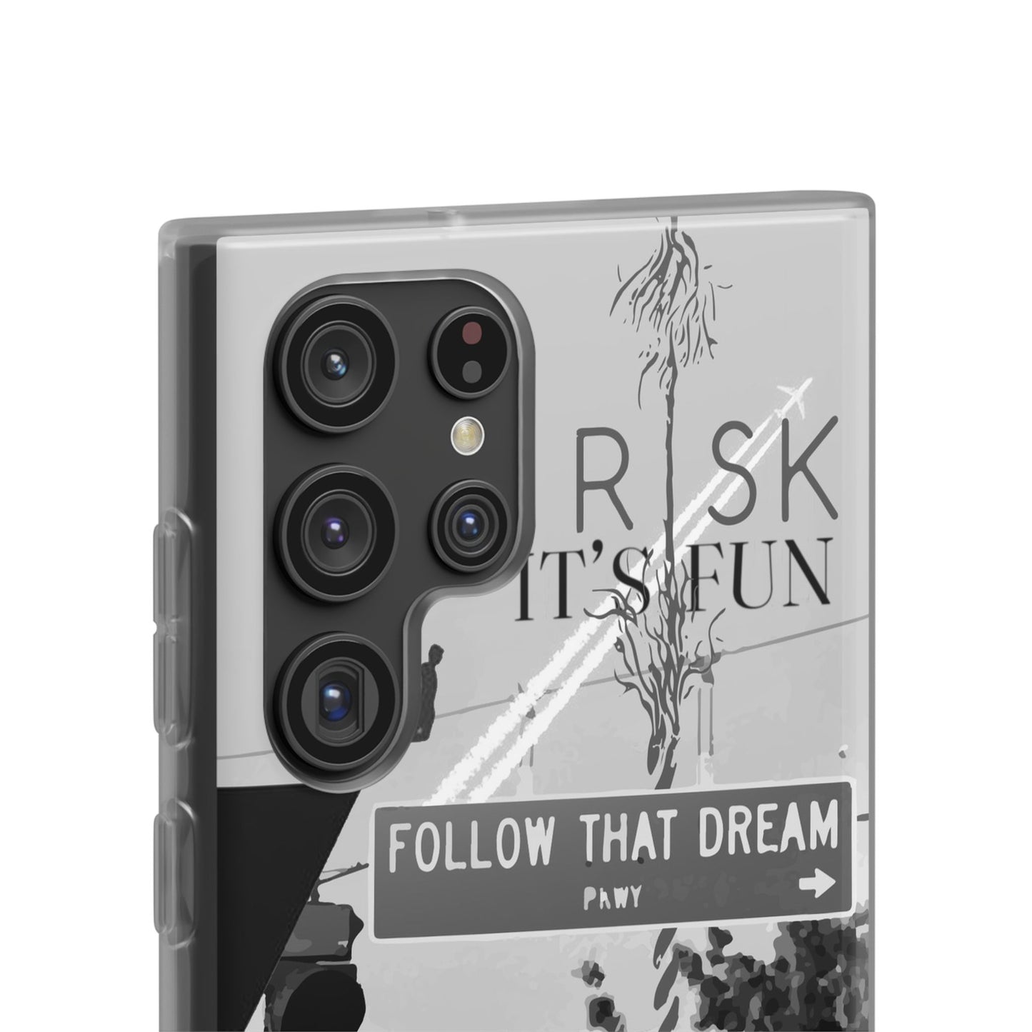 Inspiring Flexi Cases - "Follow That Dream" Design - Stylish Protection for Your Phone