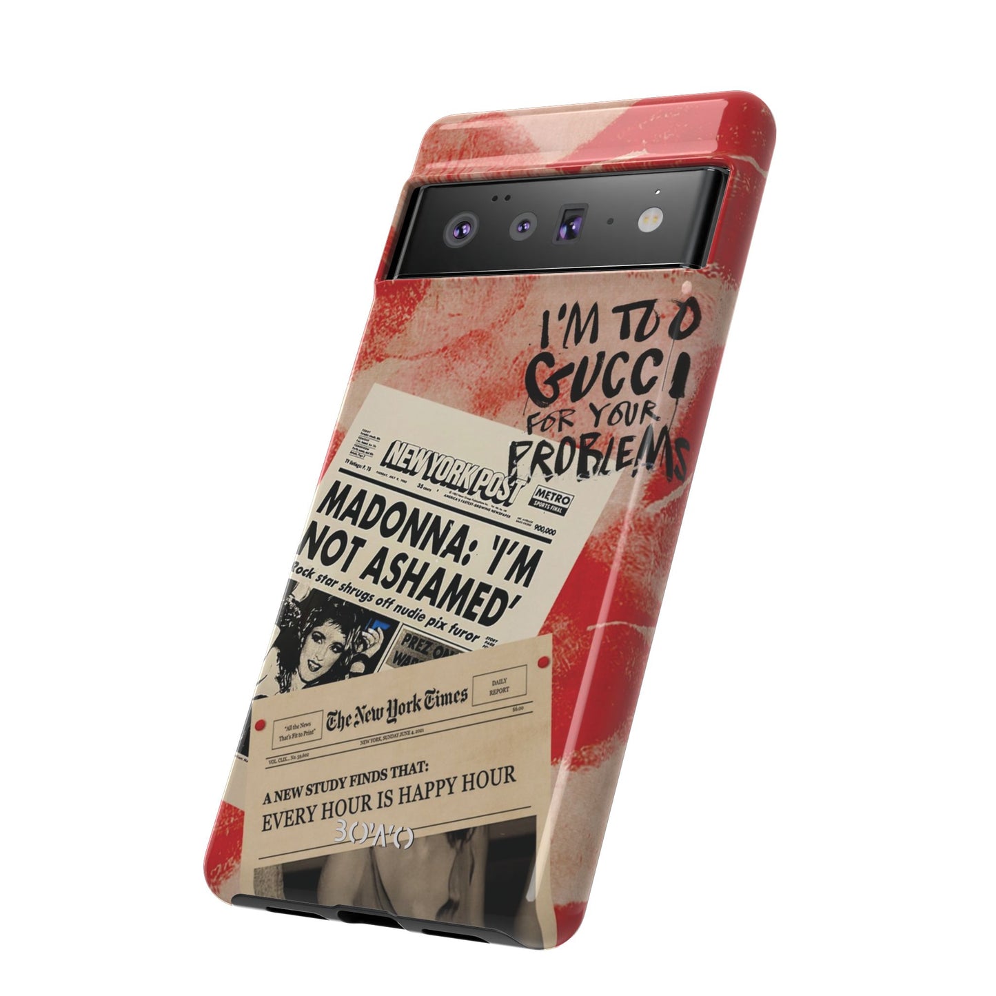 Retro Phone Case - 'I'm Too Gucci for Your Problems' Design