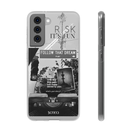 Inspiring Flexi Cases - "Follow That Dream" Design - Stylish Protection for Your Phone